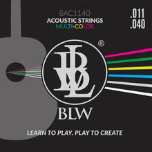 Load image into Gallery viewer, BAC1140 Colored Acoustic Guitar Strings .011-.040 Bronze