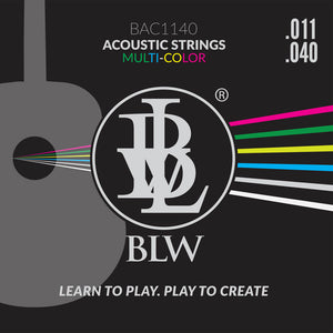 BAC1140 Colored Acoustic Guitar Strings .011-.040 Bronze